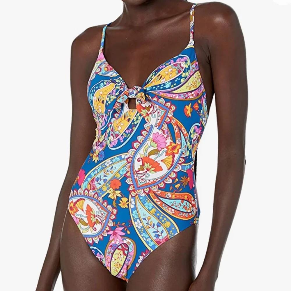 Trina Turk Multicolor Paisley One Piece Swimsuit - Picture 9 of 9
